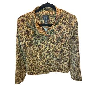 Teddi Dresses Tapestry Jacket Blazer Floral Vintage Size 10